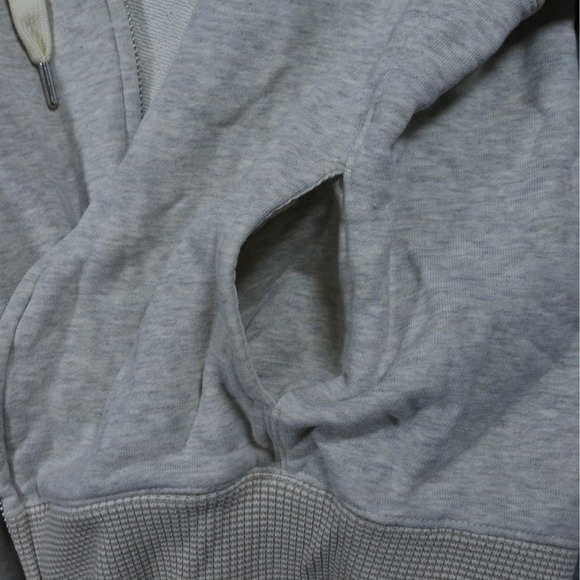 Good Morning Beautiful People Womens M Zip Up Hoodie Gray Cotton Y2K Style - Picture 8 of 10